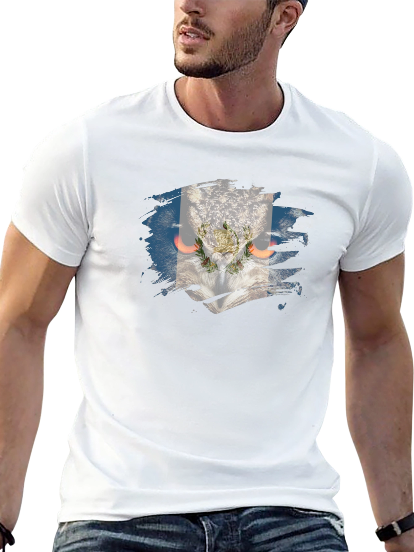 Owl Graphic Tee - Mens Black T-Shirt