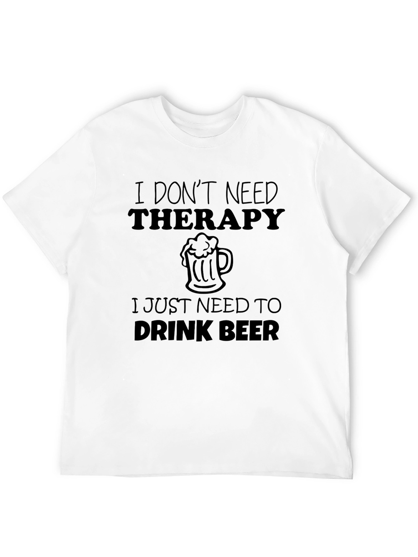 Funny Beer Therapy T-Shirt - Drink Beer Graphic Tee