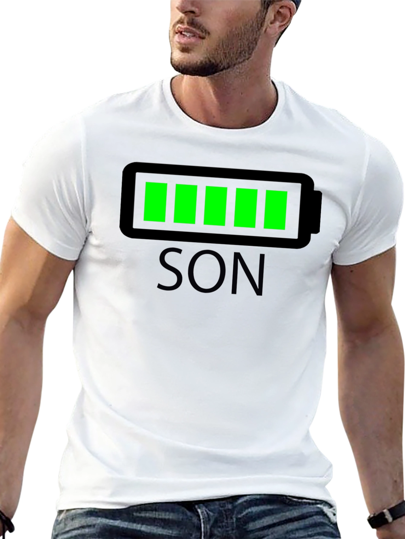 Full Battery Son Black Graphic Tee