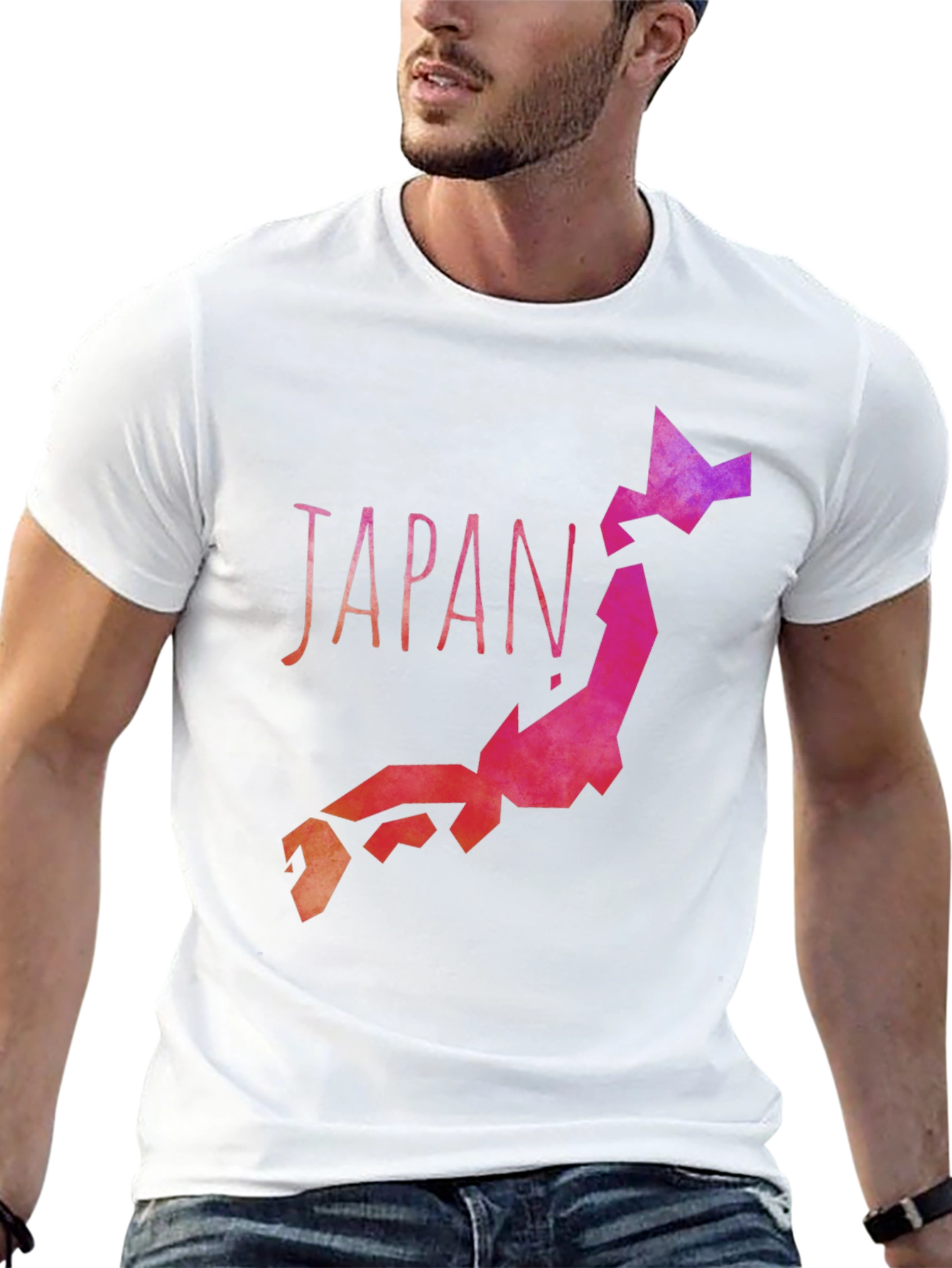 Japan Map Graphic Tee - Trendy Black Shirt
