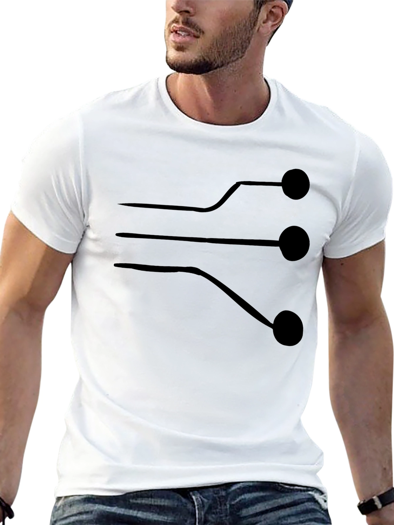 Circuit Board Graphic Tee - Black