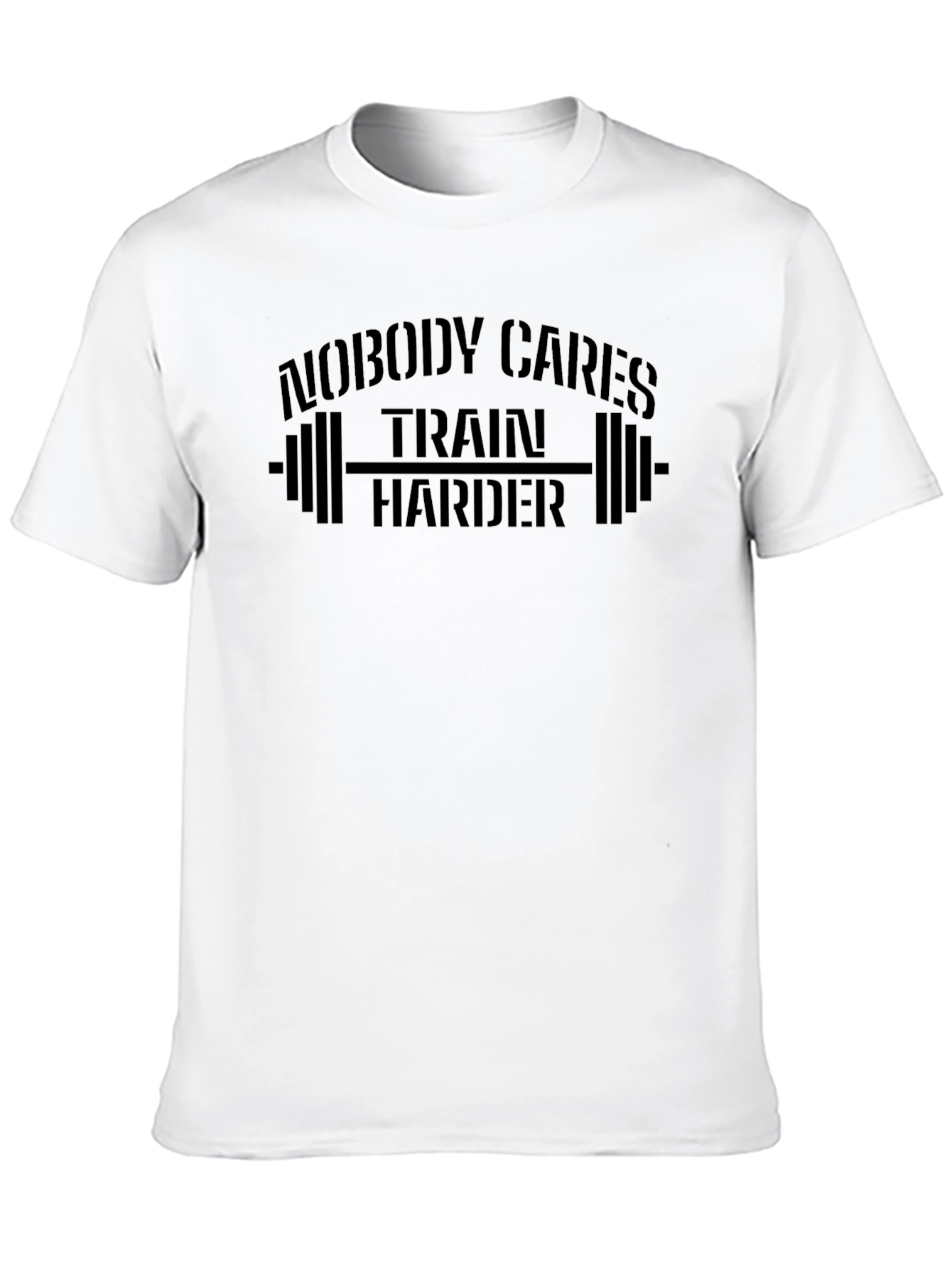 Train Harder Graphic Tee - Black Fitness T-Shirt