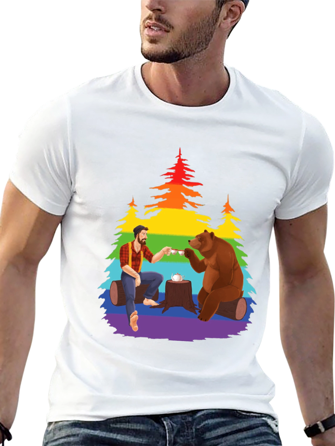 Lumberjack Bear Tea Party Tee