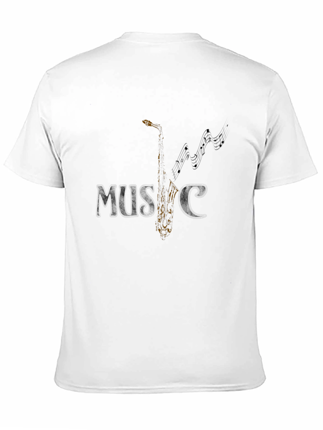 Music Saxophone Graphic Tee - Stylish Black T-Shirt