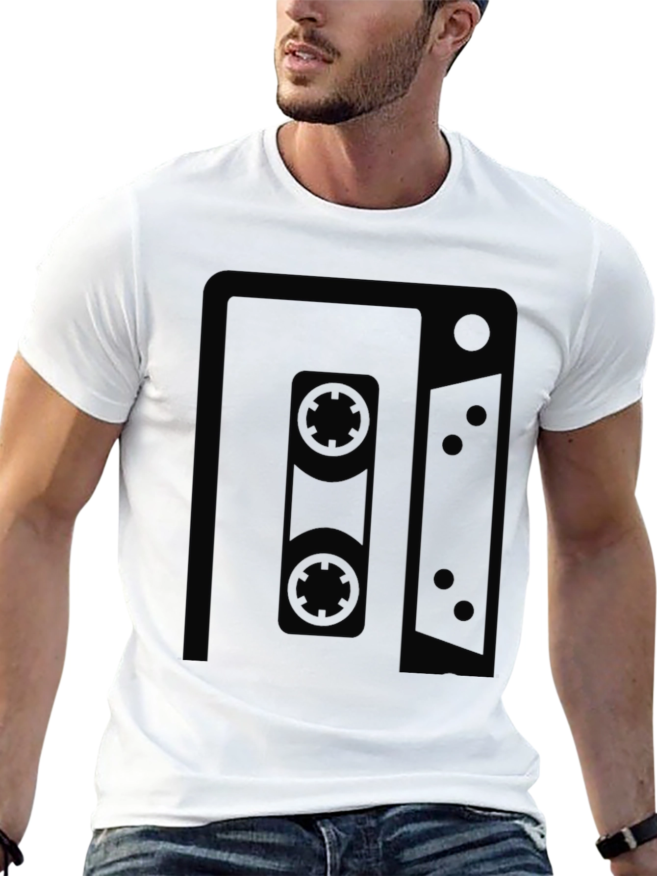 Retro Cassette Tape Graphic T-Shirt - Classic Music Style