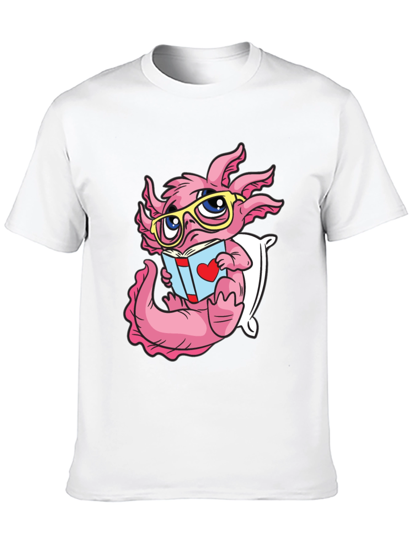 Axolotl Reading Book T-Shirt