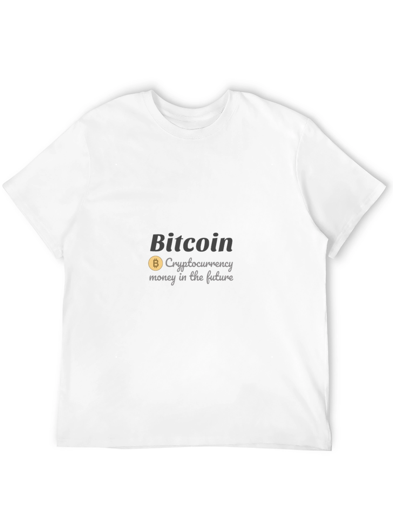 Bitcoin Cryptocurrency Graphic T-Shirt Modern Black Tee