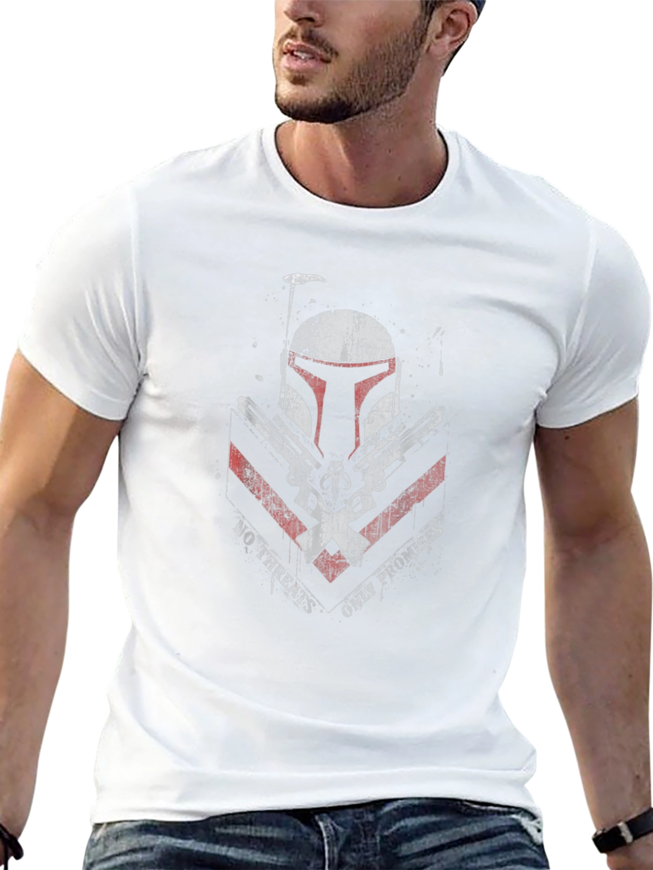 Boba Fett Inspired Graphic Tee - No Threats