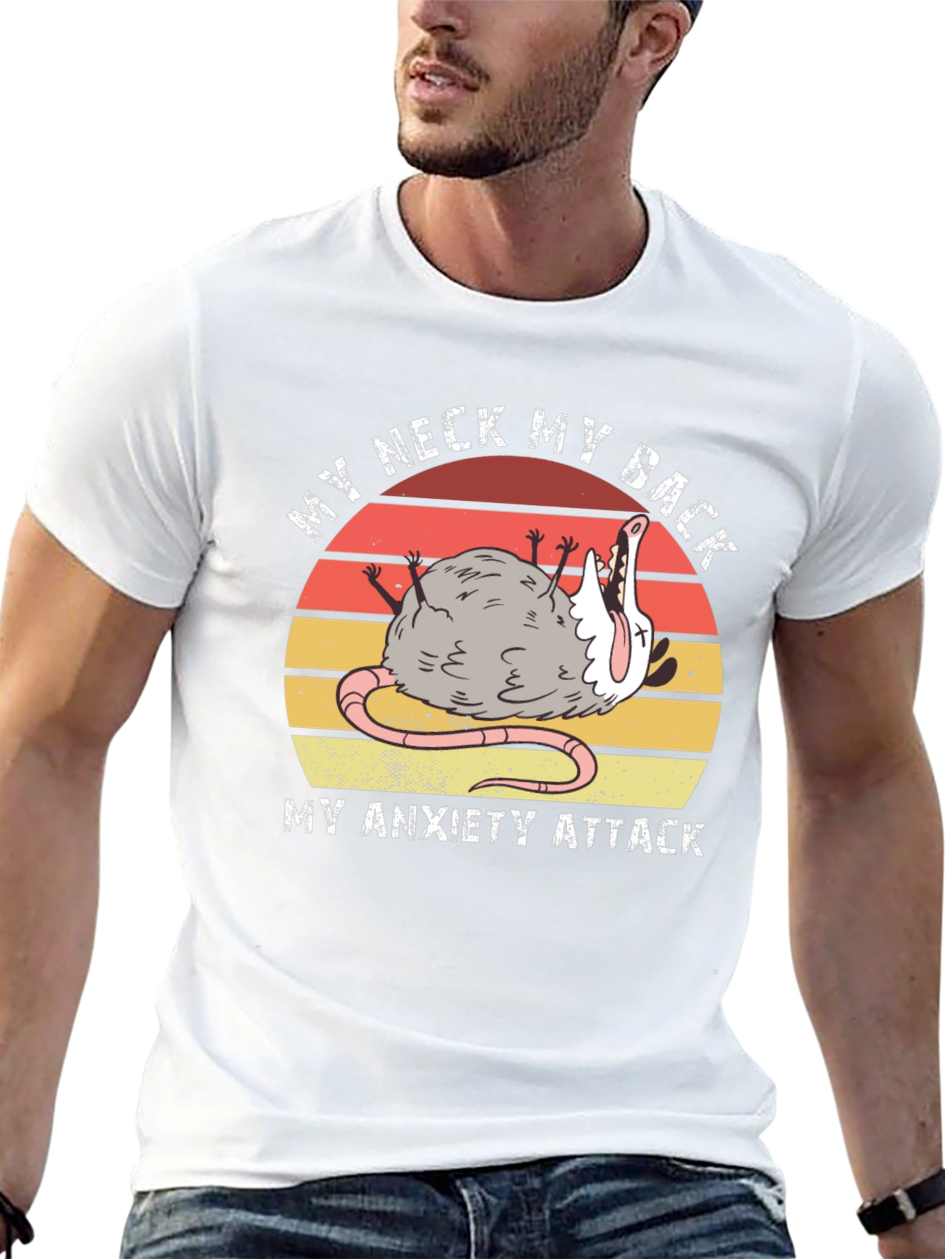 My Neck My Back Anxiety Attack Opossum T-Shirt