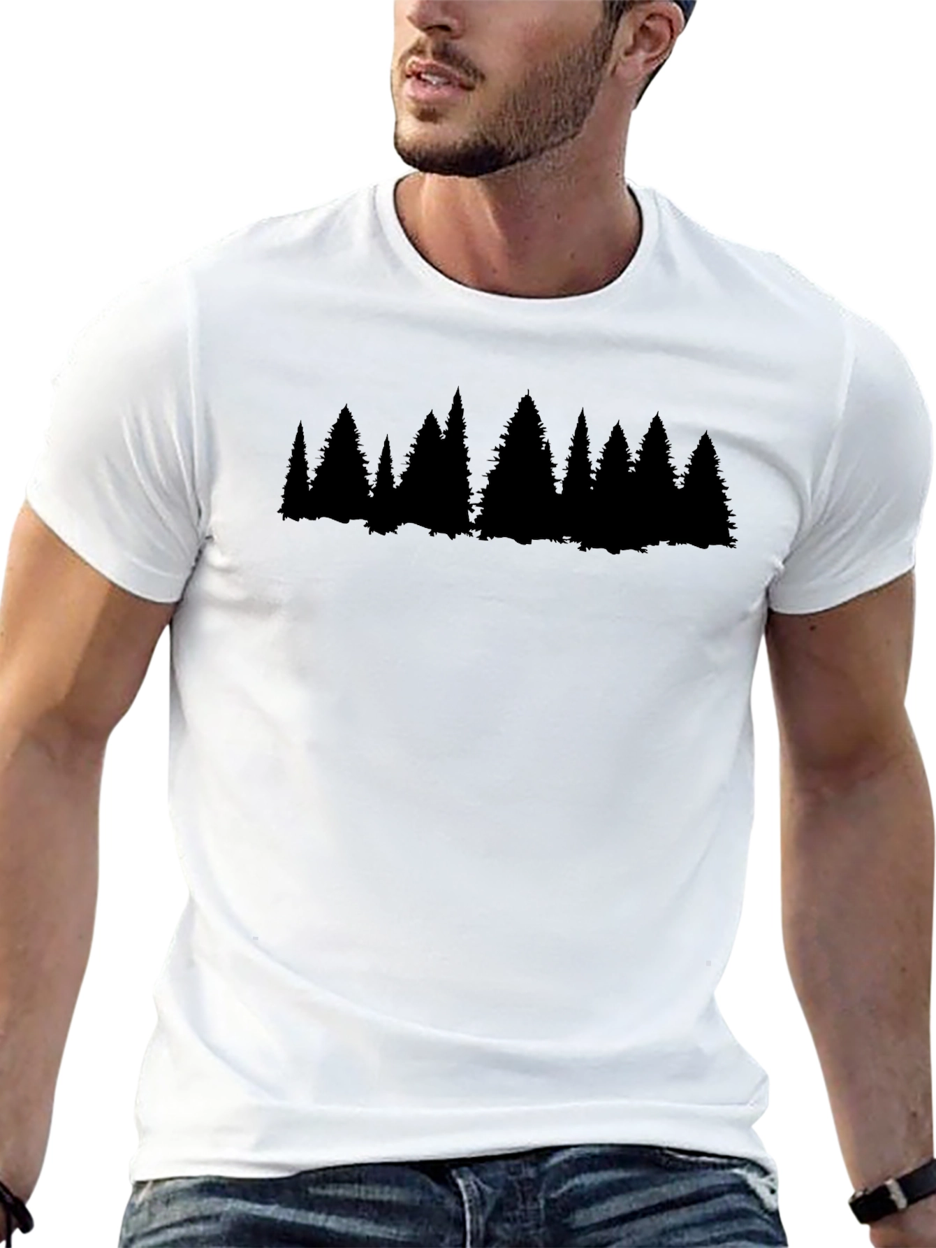 Nature Silhouette T-Shirt - Black