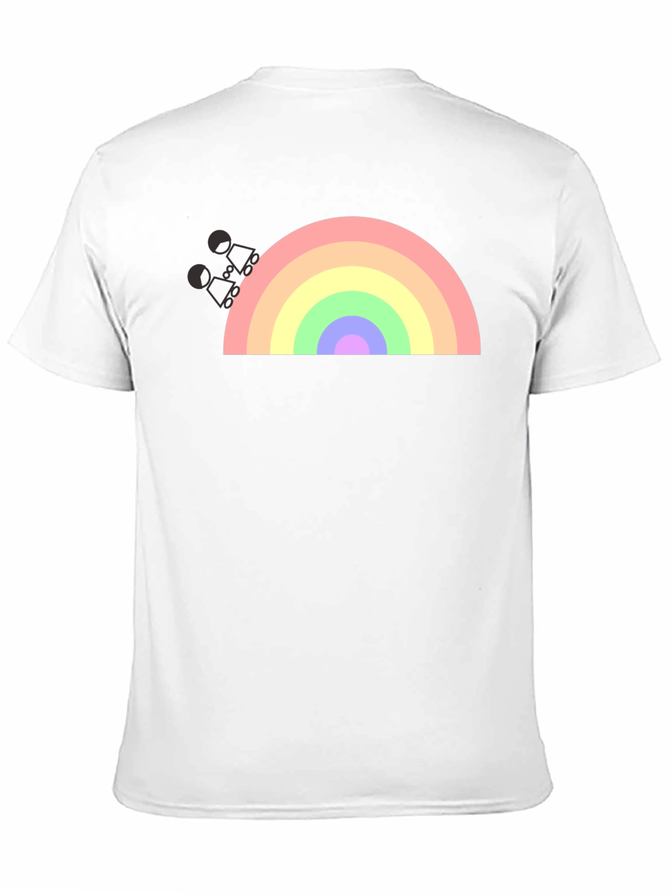 Rainbow Graphic T-Shirt - Black Cotton Blend