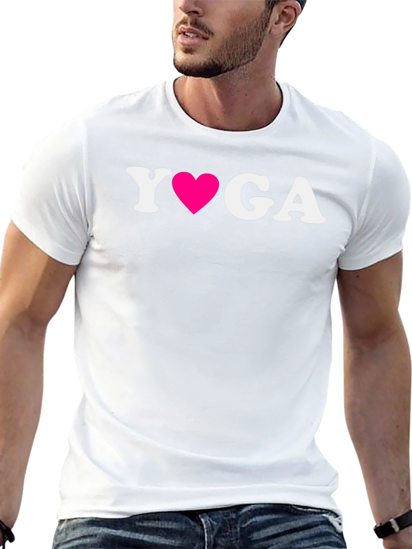 Yoga Heart Graphic Black T-Shirt