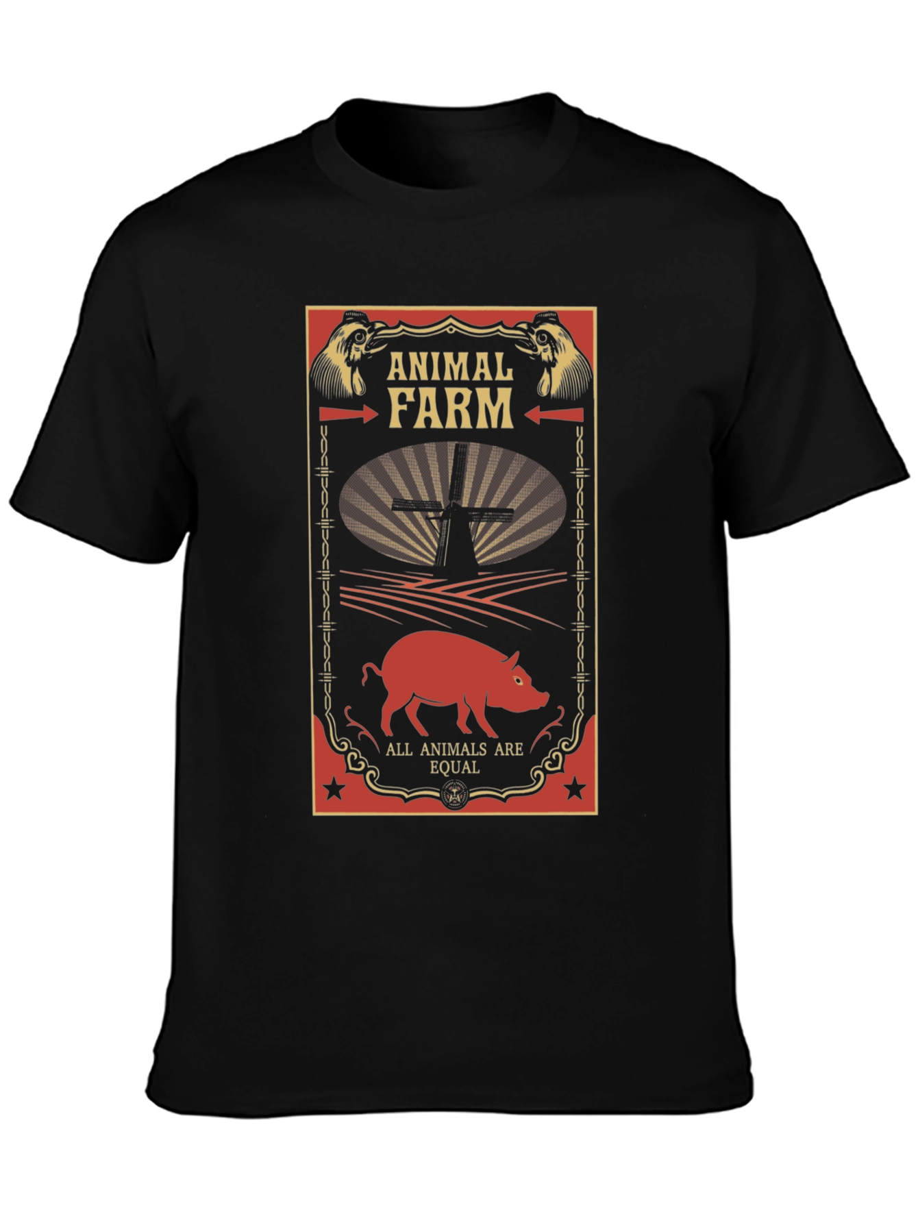 Animal Farm Graphic Tee - Equality Novelty T-Shirt