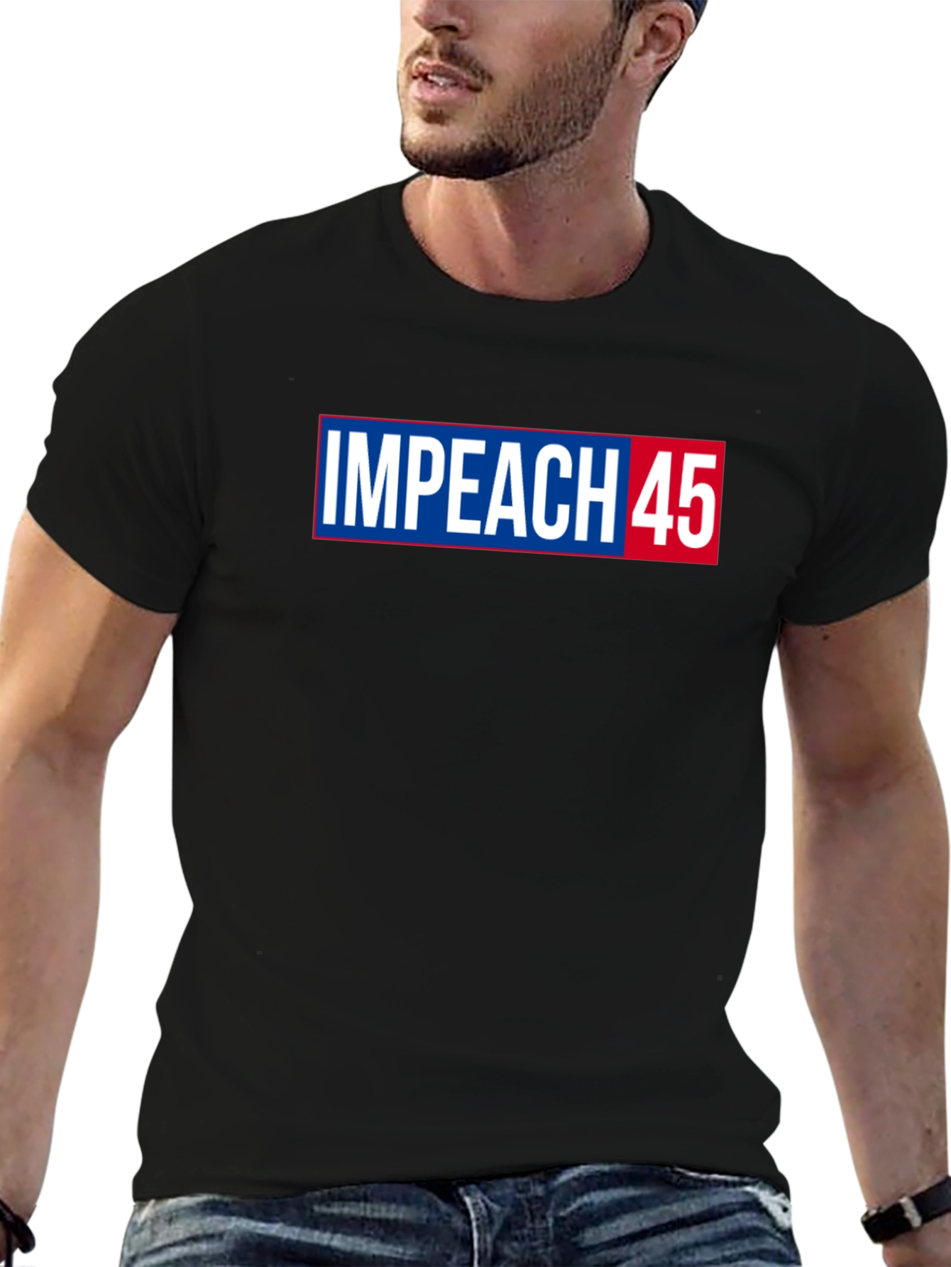 Impeach 45 Black T-Shirt