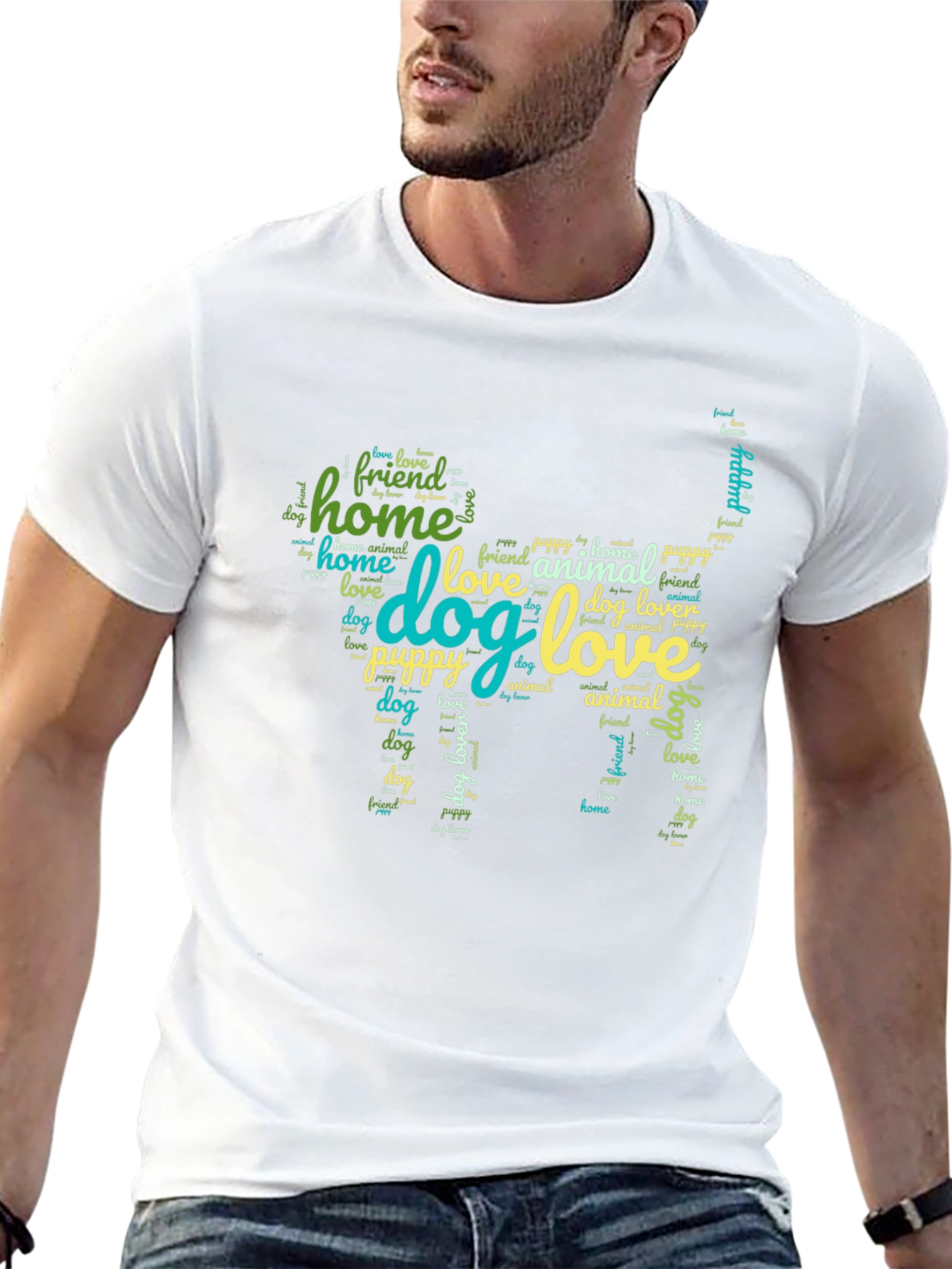 Dog Word Art Graphic T-Shirt