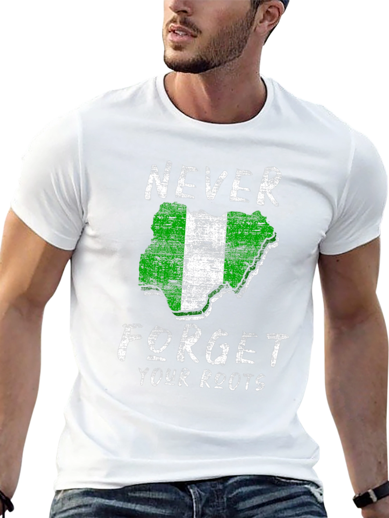 Nigeria Roots T-Shirt - Black Pride Tee