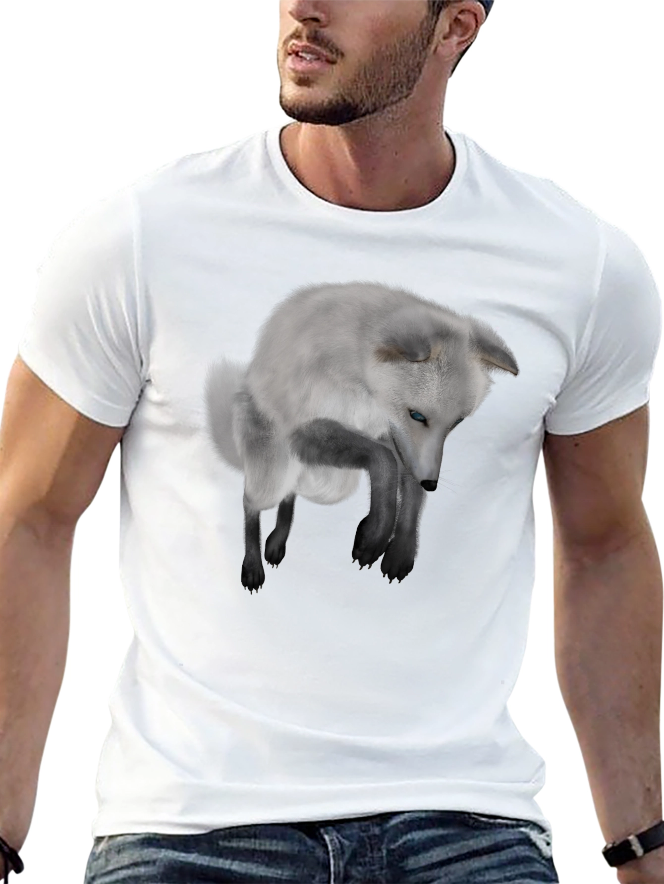 Arctic Fox Graphic Tee - Mens Black T-Shirt