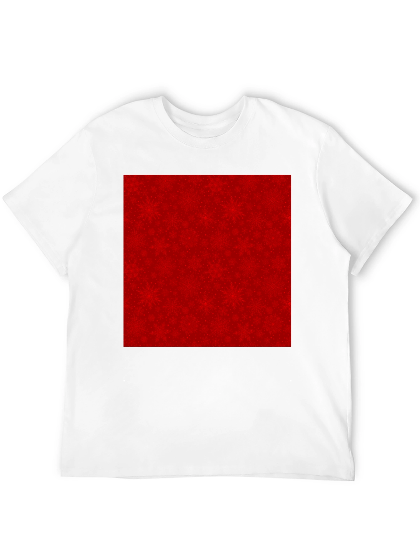 Patterned Red Graphic Tee - Modern Style