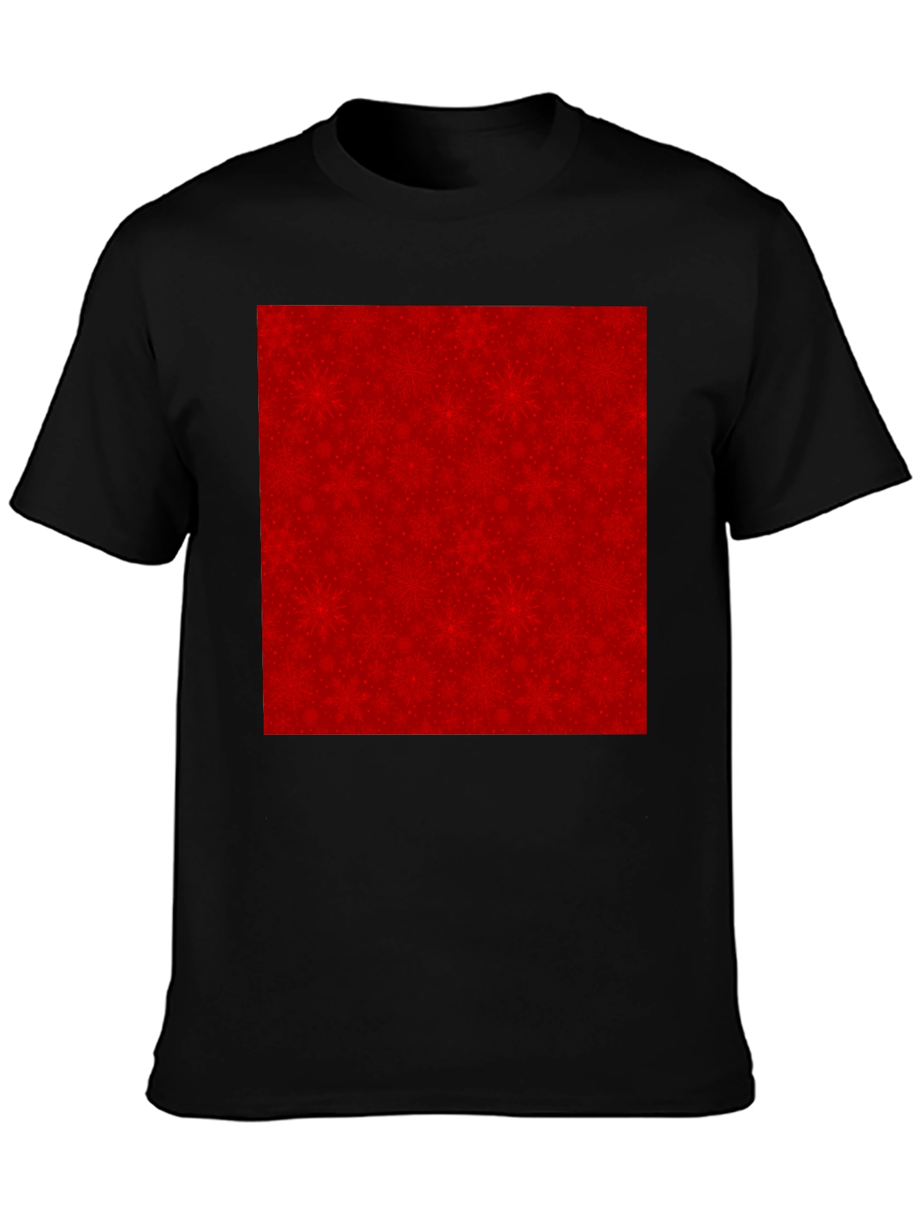 Patterned Red Graphic Tee - Modern Style