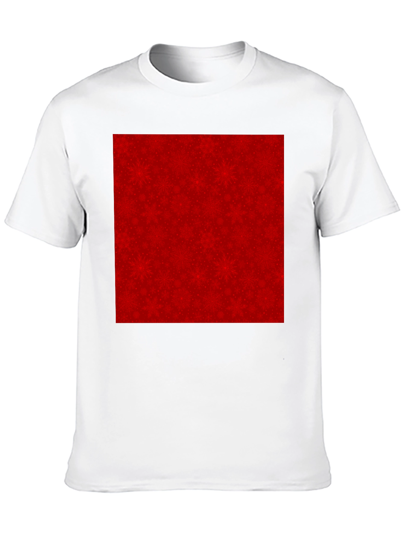 Patterned Red Graphic Tee - Modern Style