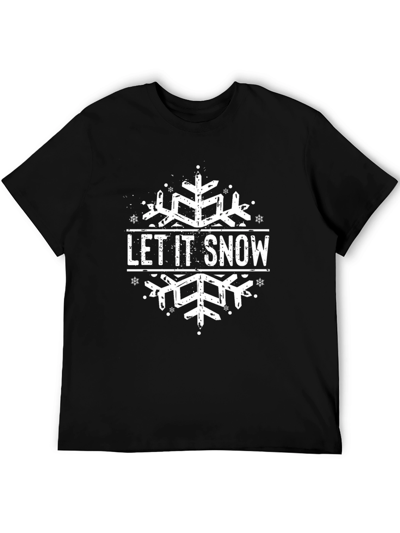 Let It Snow Snowflake Graphic Tee - Holiday T-Shirt