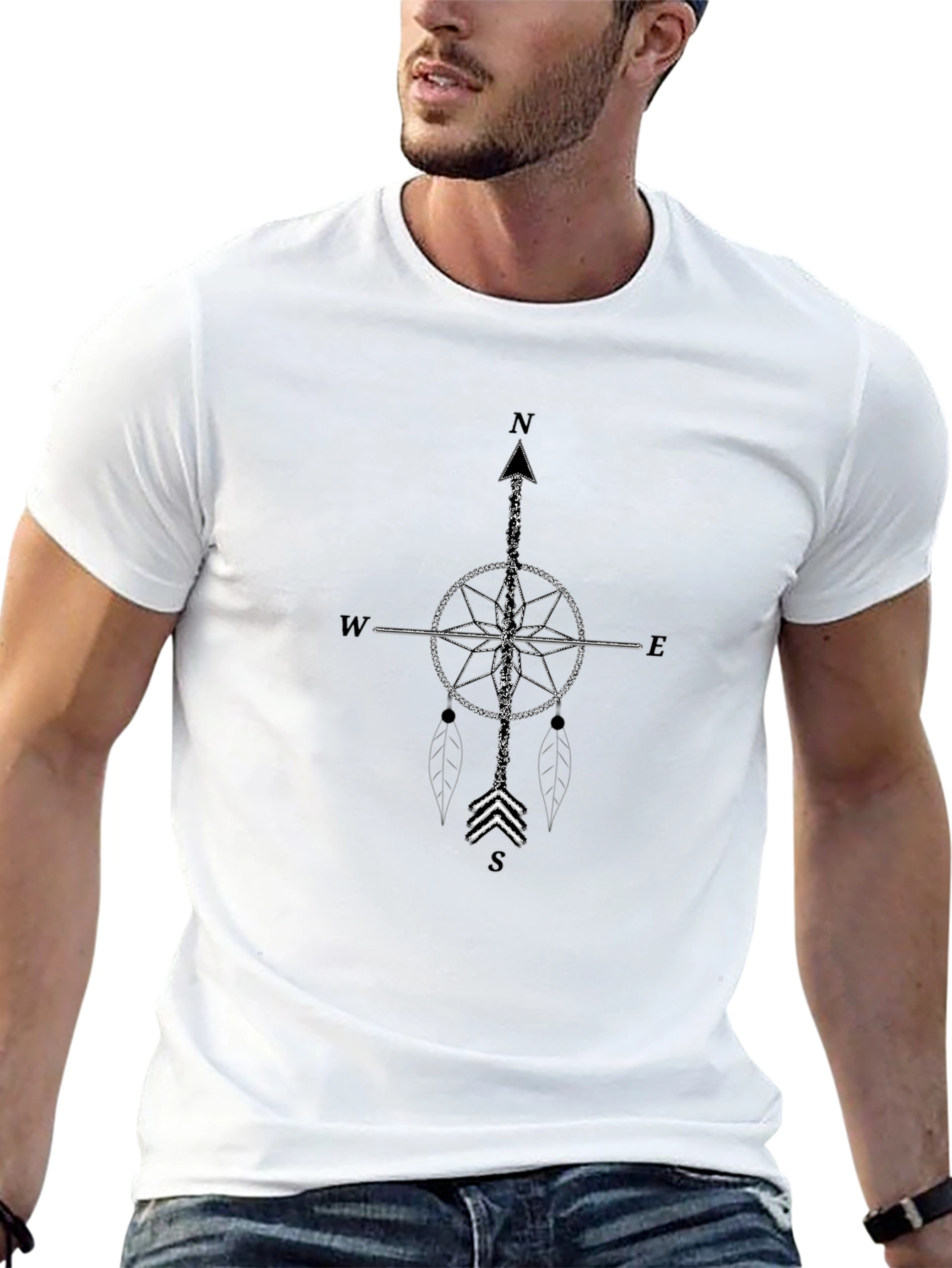 Compass Graphic Black T-Shirt