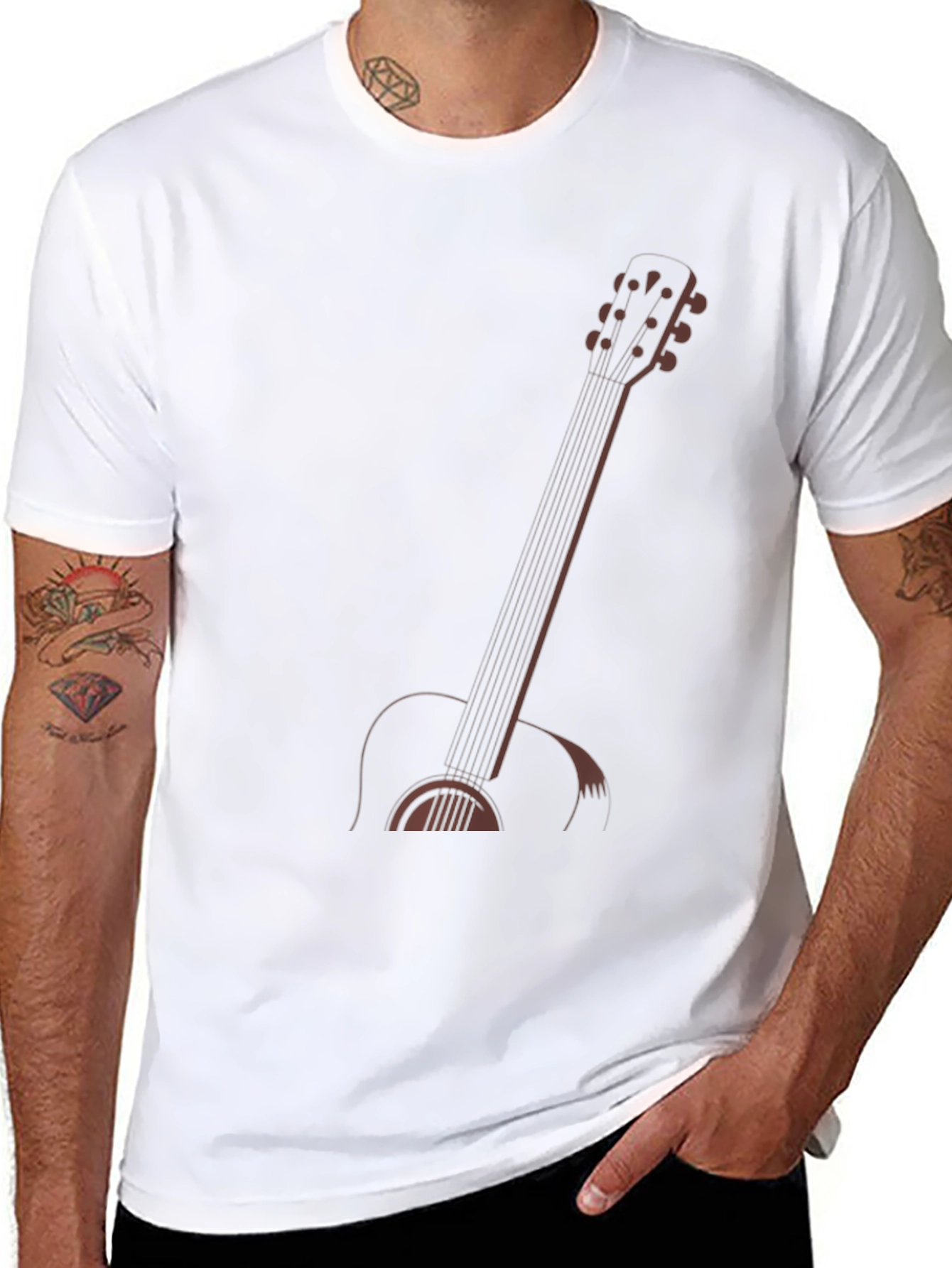 Guitar Graphic T-Shirt - Black