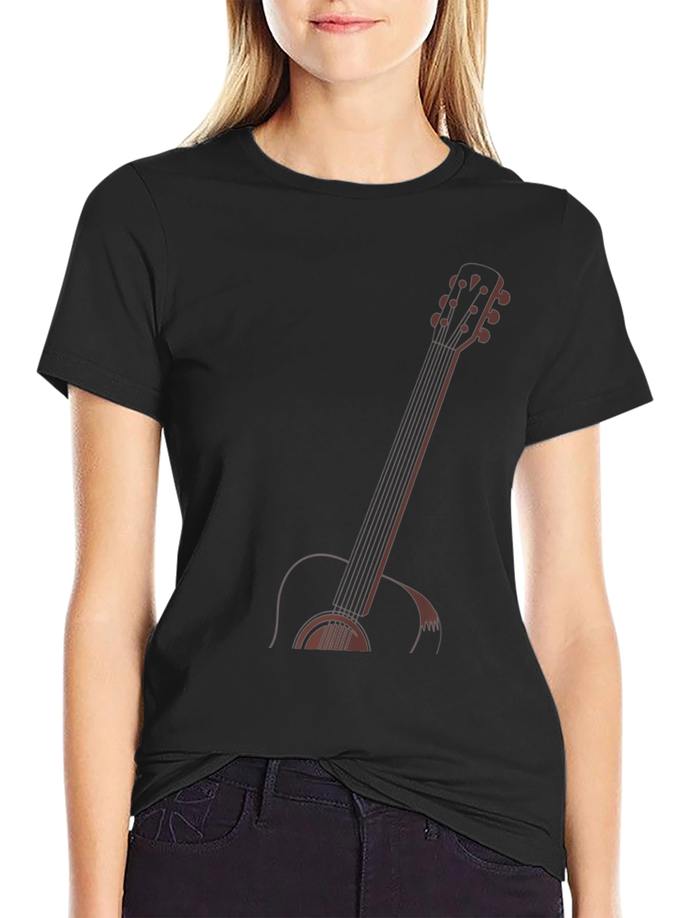 Guitar Graphic T-Shirt - Black