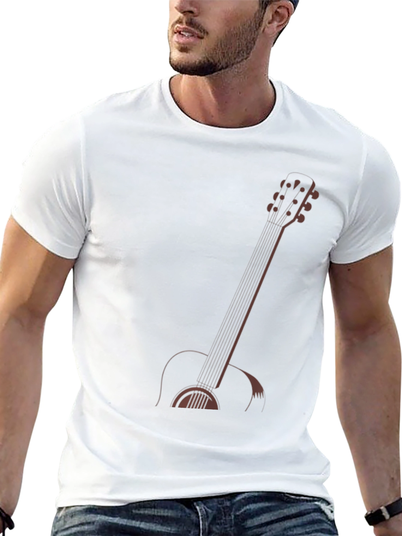 Guitar Graphic T-Shirt - Black