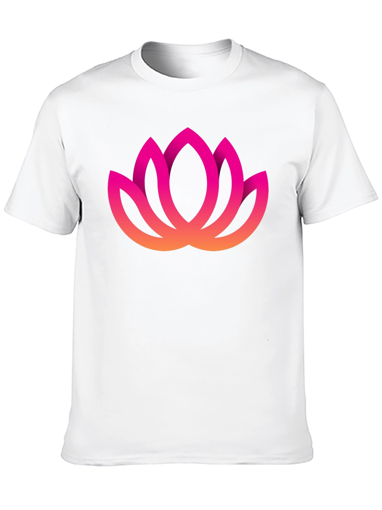 Lotus Flower Graphic Tee - Black Cotton Blend