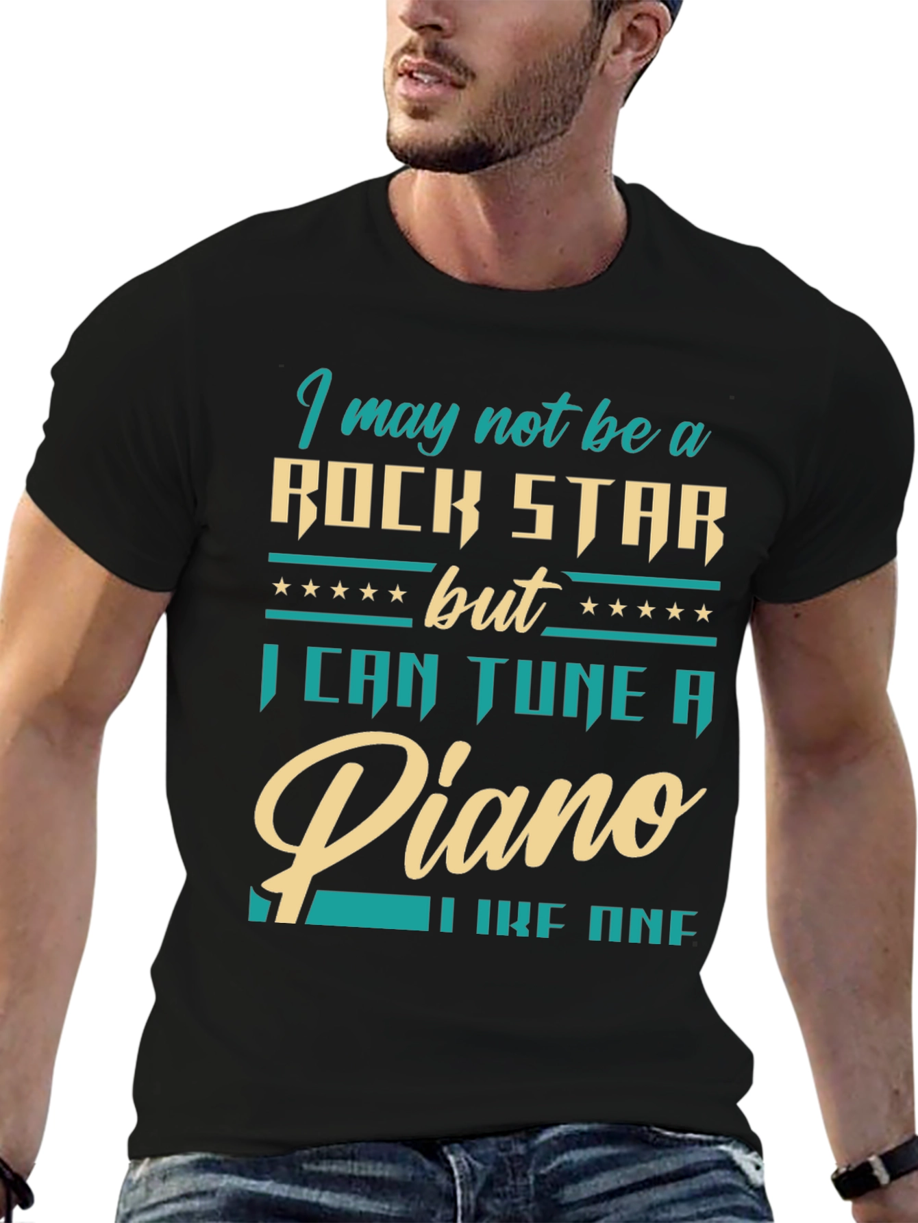 Rock Star Piano Tuner Graphic Tee