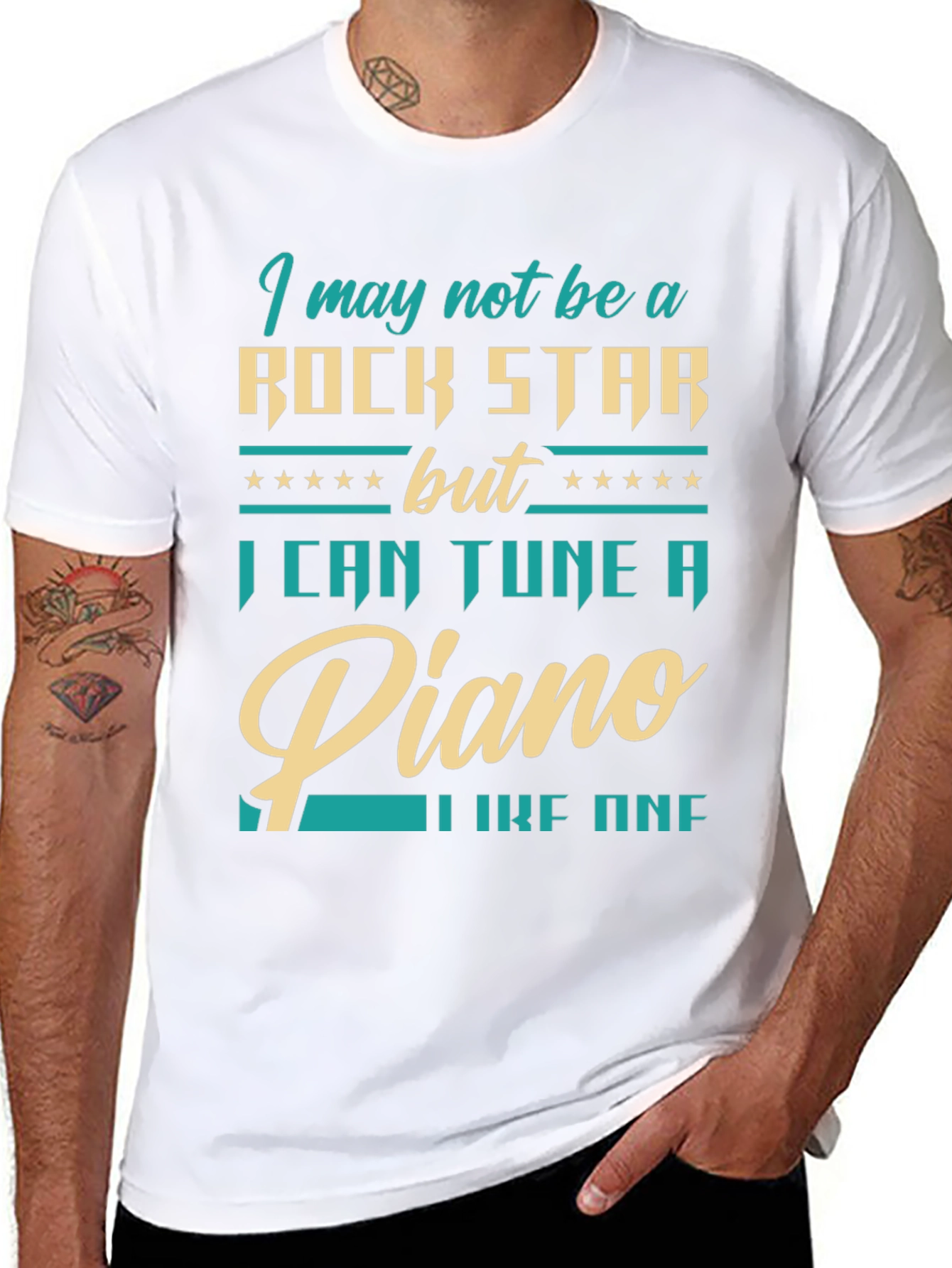 Rock Star Piano Tuner Graphic Tee