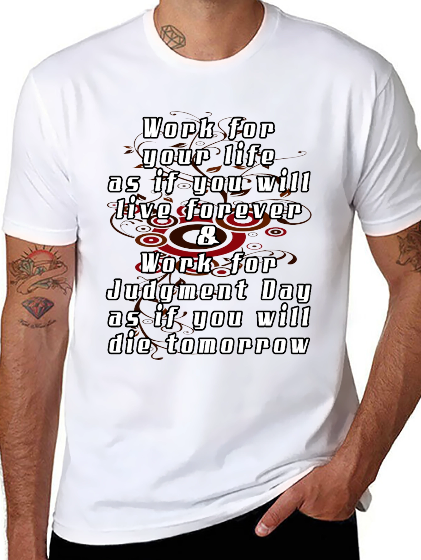 Motivational Work Life Judgement Day Black T-Shirt