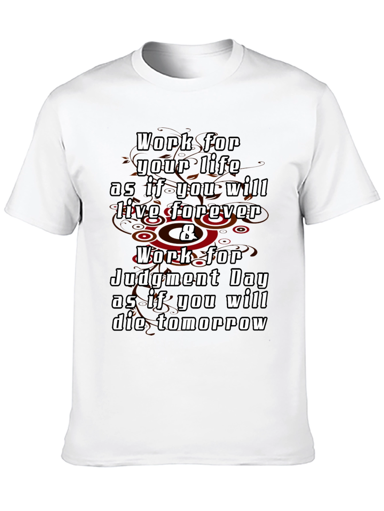 Motivational Work Life Judgement Day Black T-Shirt
