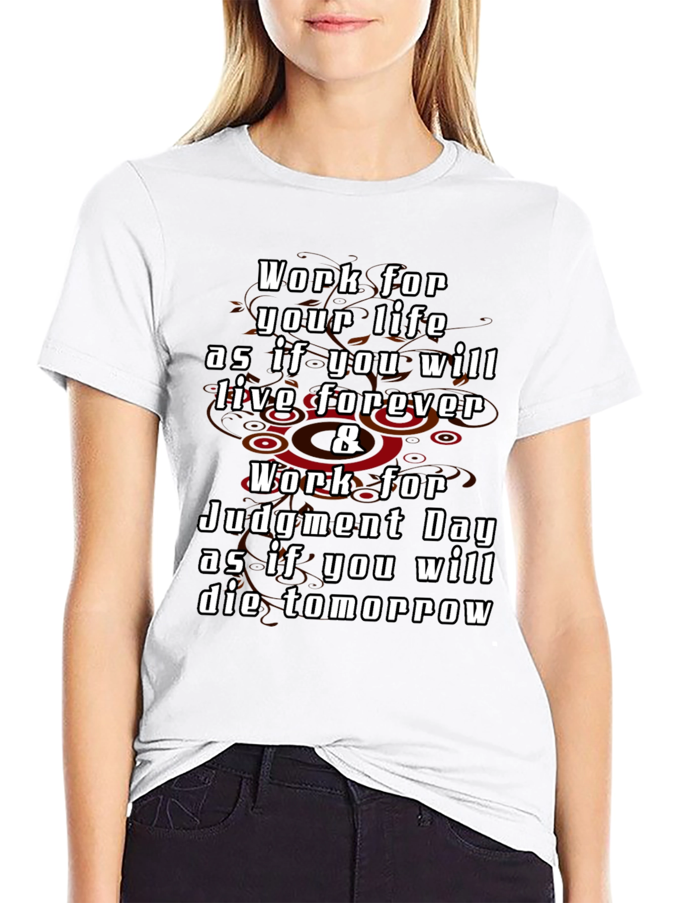 Motivational Work Life Judgement Day Black T-Shirt