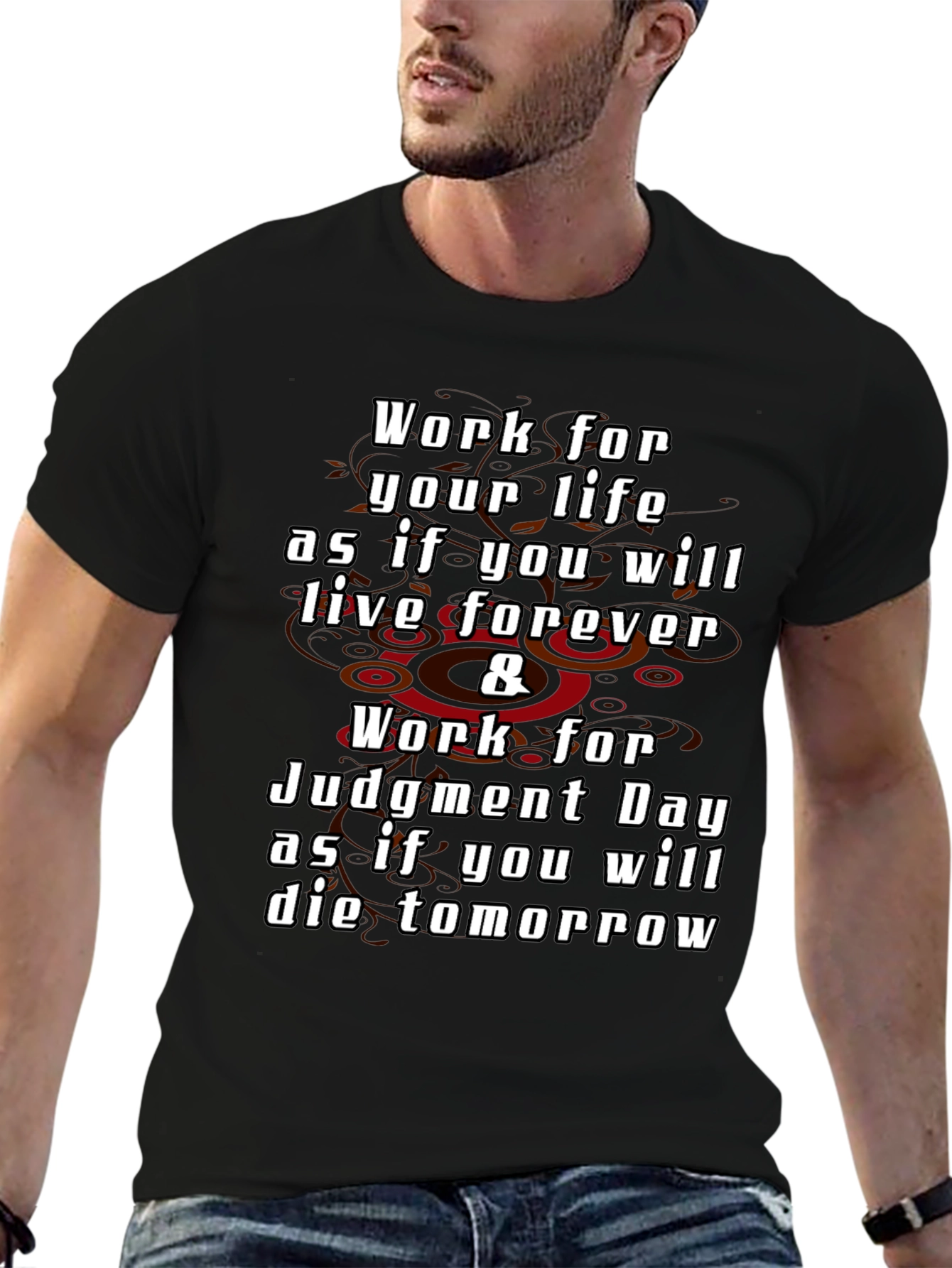 Motivational Work Life Judgement Day Black T-Shirt
