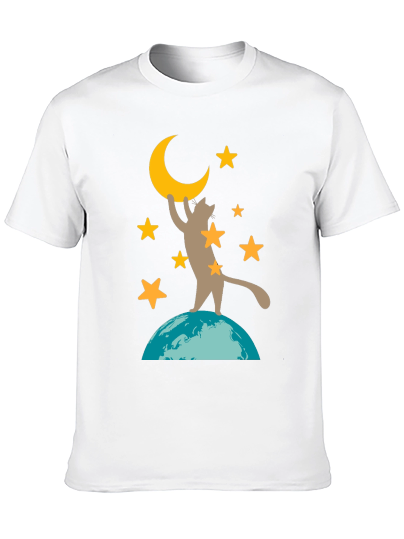 Cat Reaching for the Moon Graphic Tee
