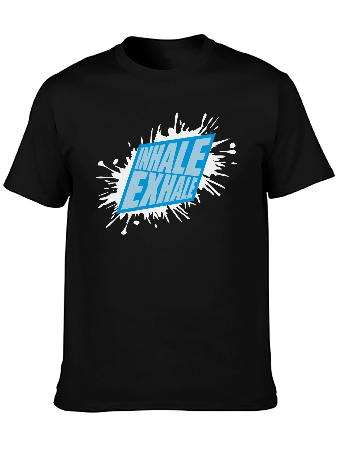 Inhale Exhale Graphic Black T-Shirt