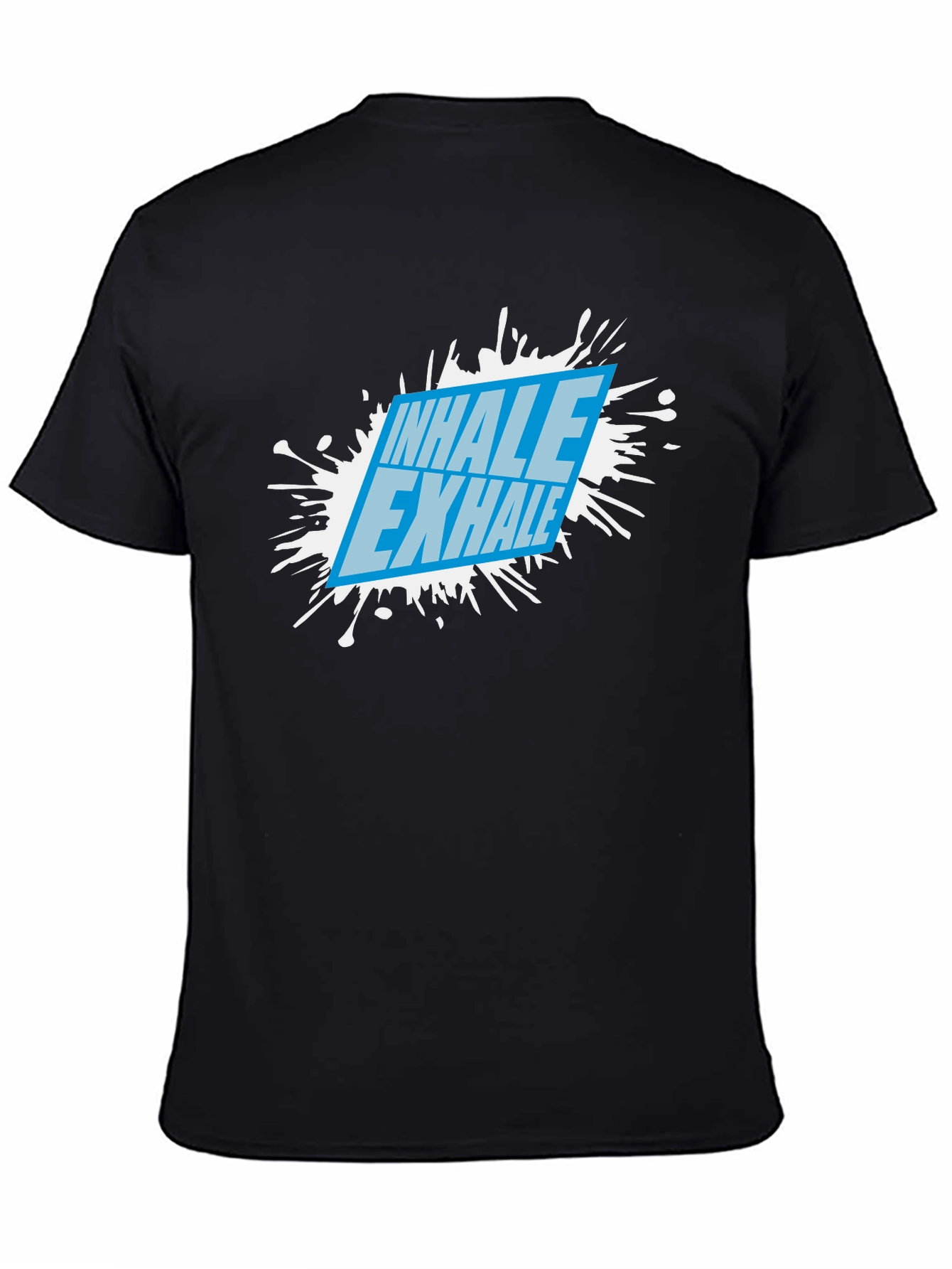 Inhale Exhale Graphic Black T-Shirt