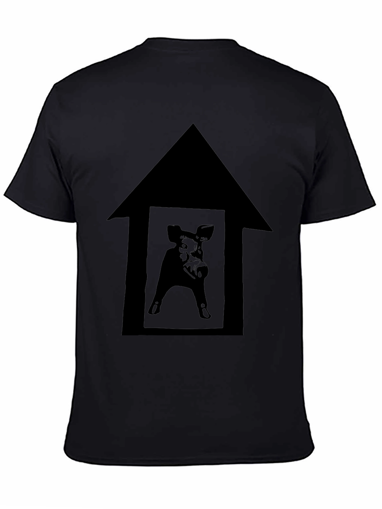 Graphic Tee - Pig House Design Black T-Shirt