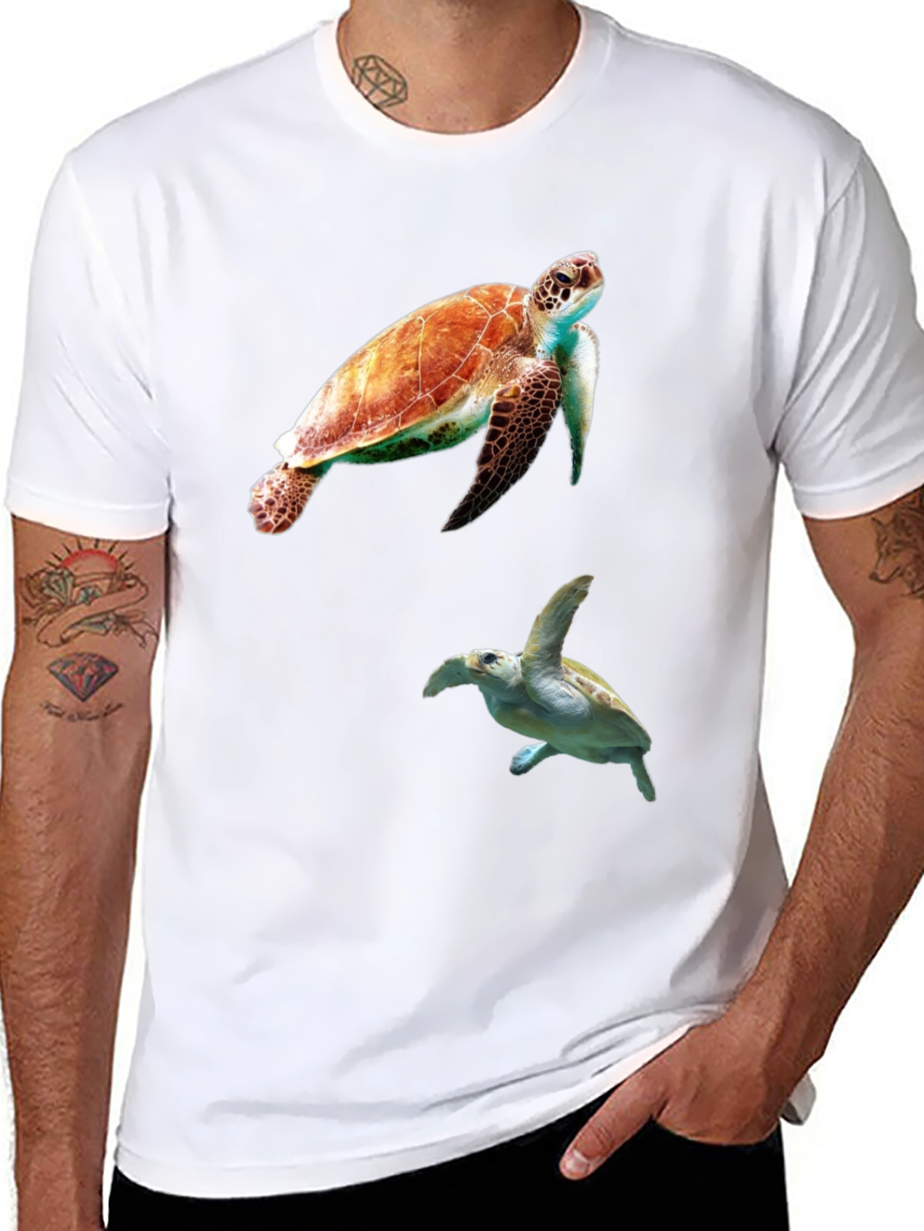 Turtle Graphic Tee - Ocean Life Design