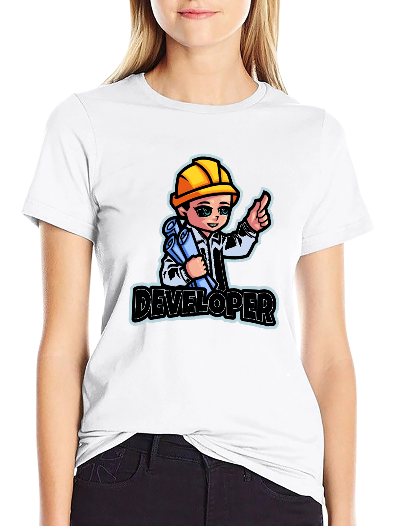 Developer Cartoon T-Shirt - Architect Engineer Tee