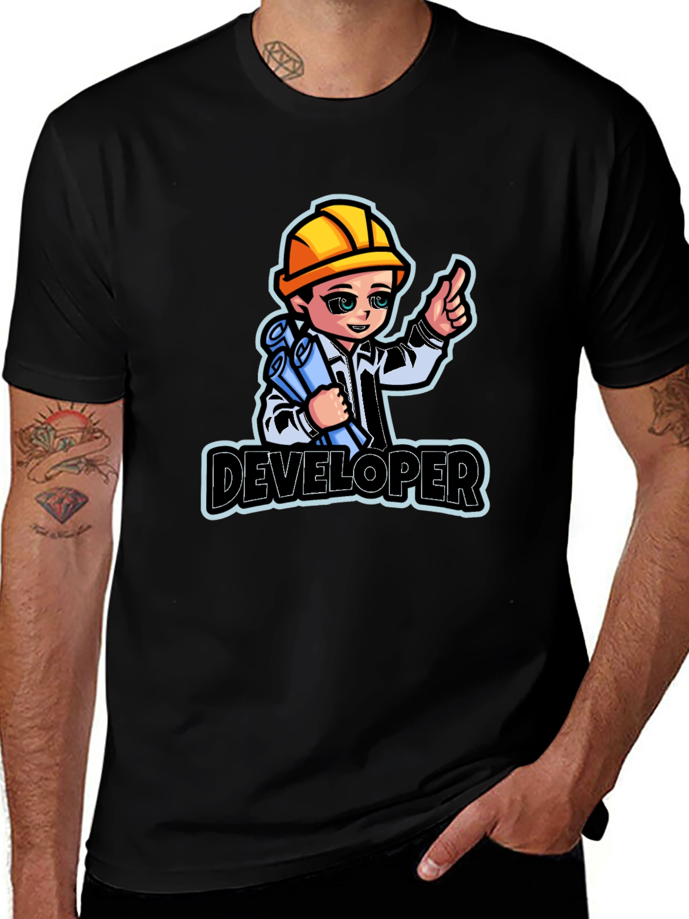 Developer Cartoon T-Shirt - Architect Engineer Tee