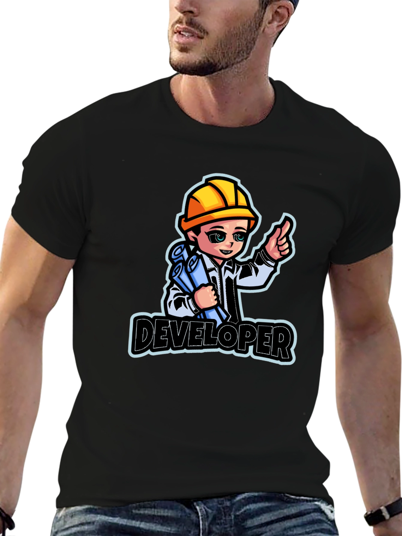 Developer Cartoon T-Shirt - Architect Engineer Tee