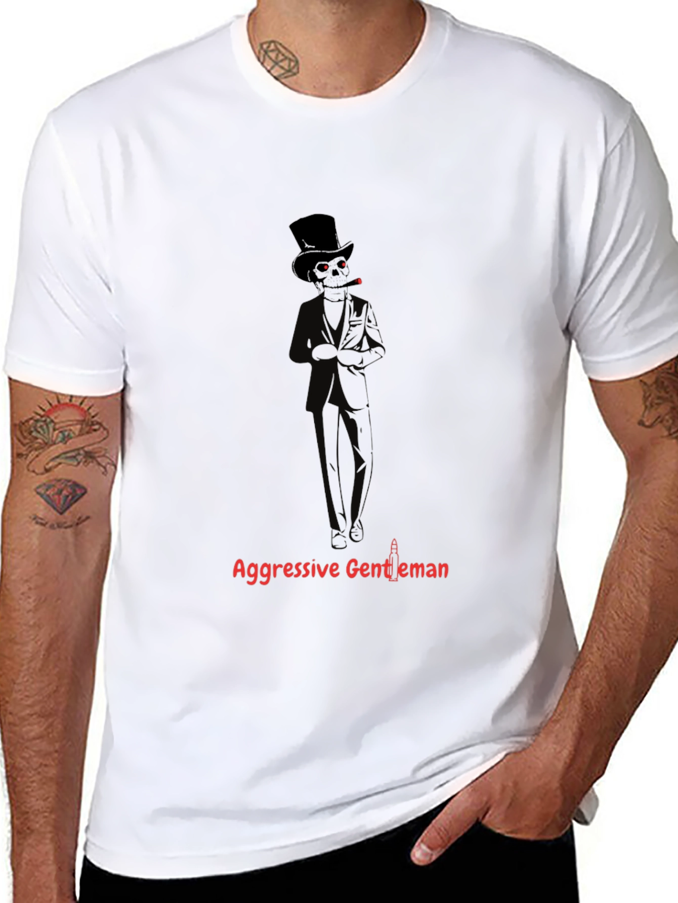 Aggressive Gentleman Graphic T-Shirt