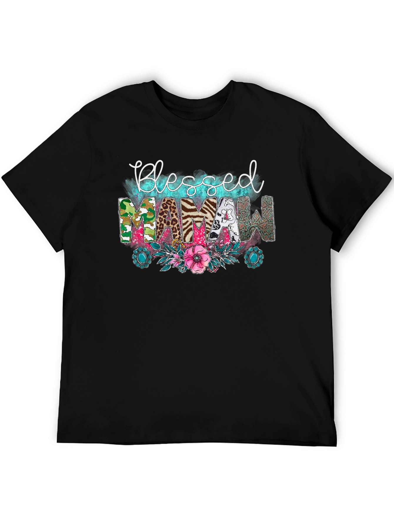 Blessed Mamaw Graphic Tee Shirt