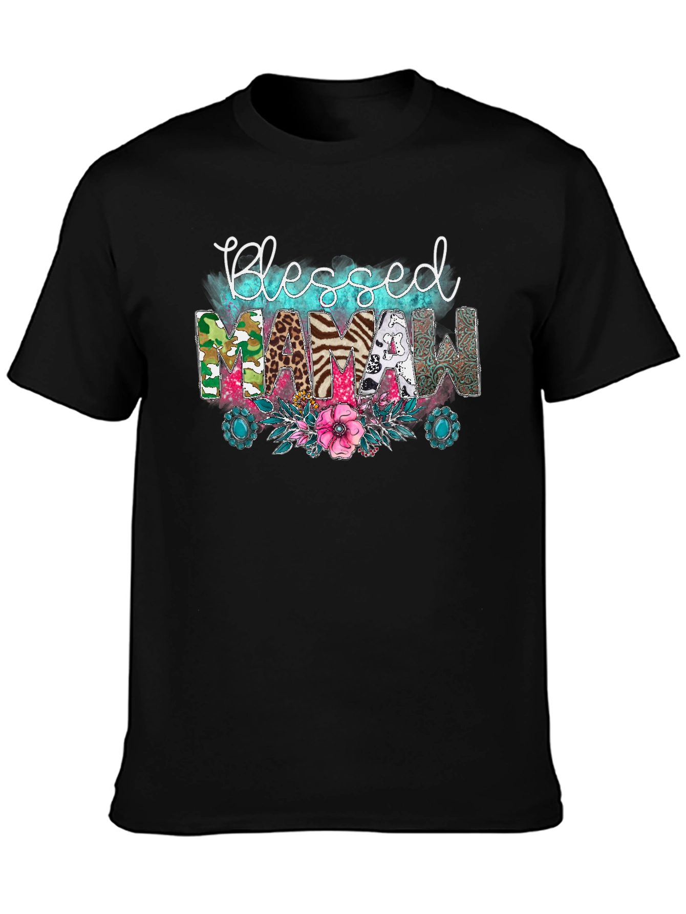 Blessed Mamaw Graphic Tee Shirt