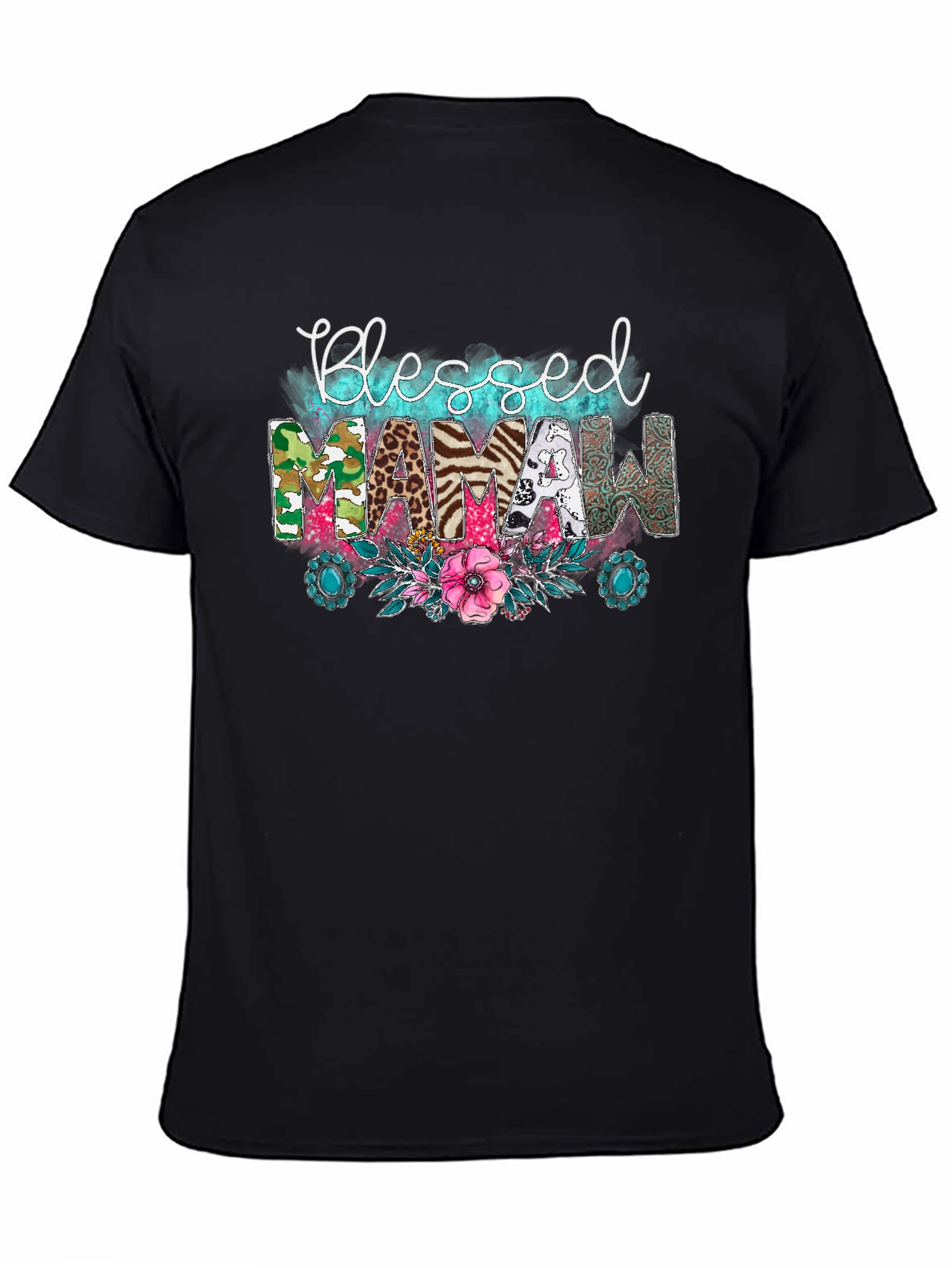 Blessed Mamaw Graphic Tee Shirt