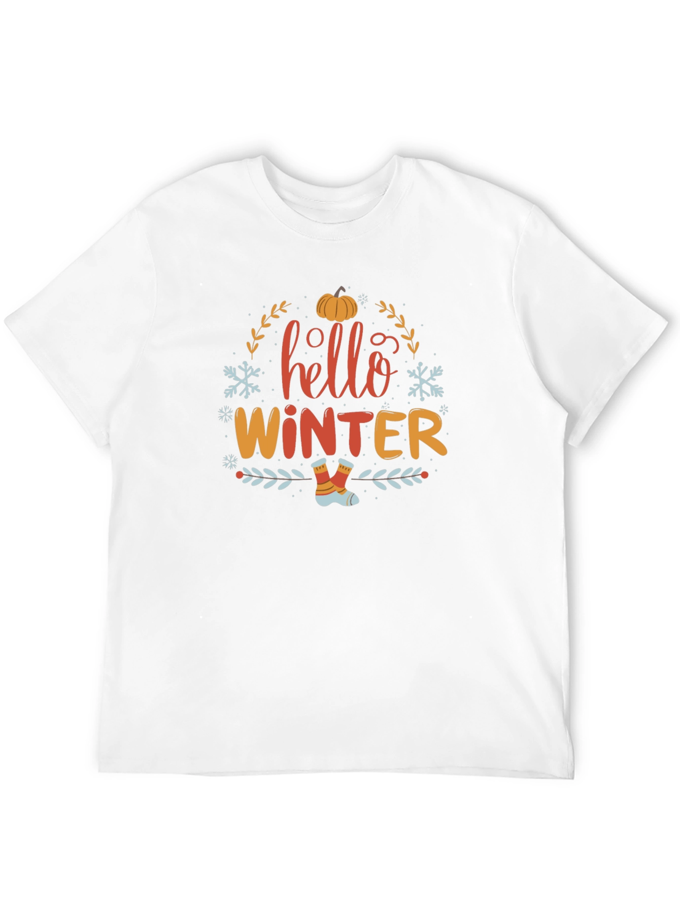 Hello Winter Graphic Tee - Soft Black Shirt
