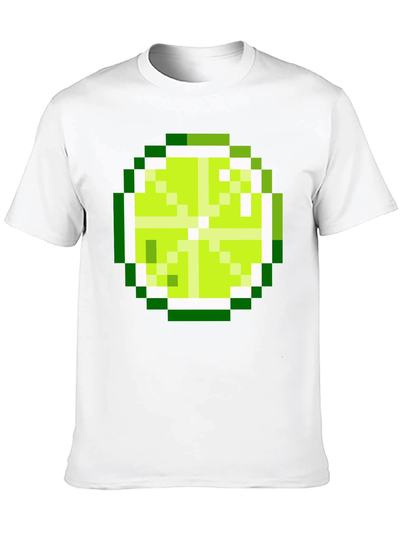 Pixel Lime Graphic Tee - Black Cotton T-Shirt